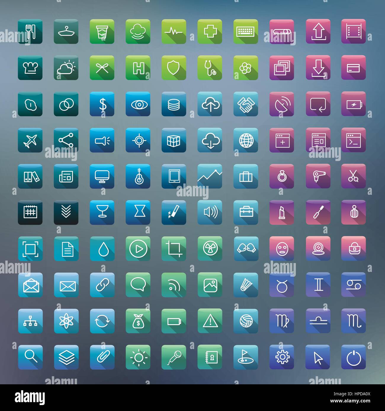 Icona vettore di raccolta di contenuti di applicazioni concetto Illustrazione Vettoriale