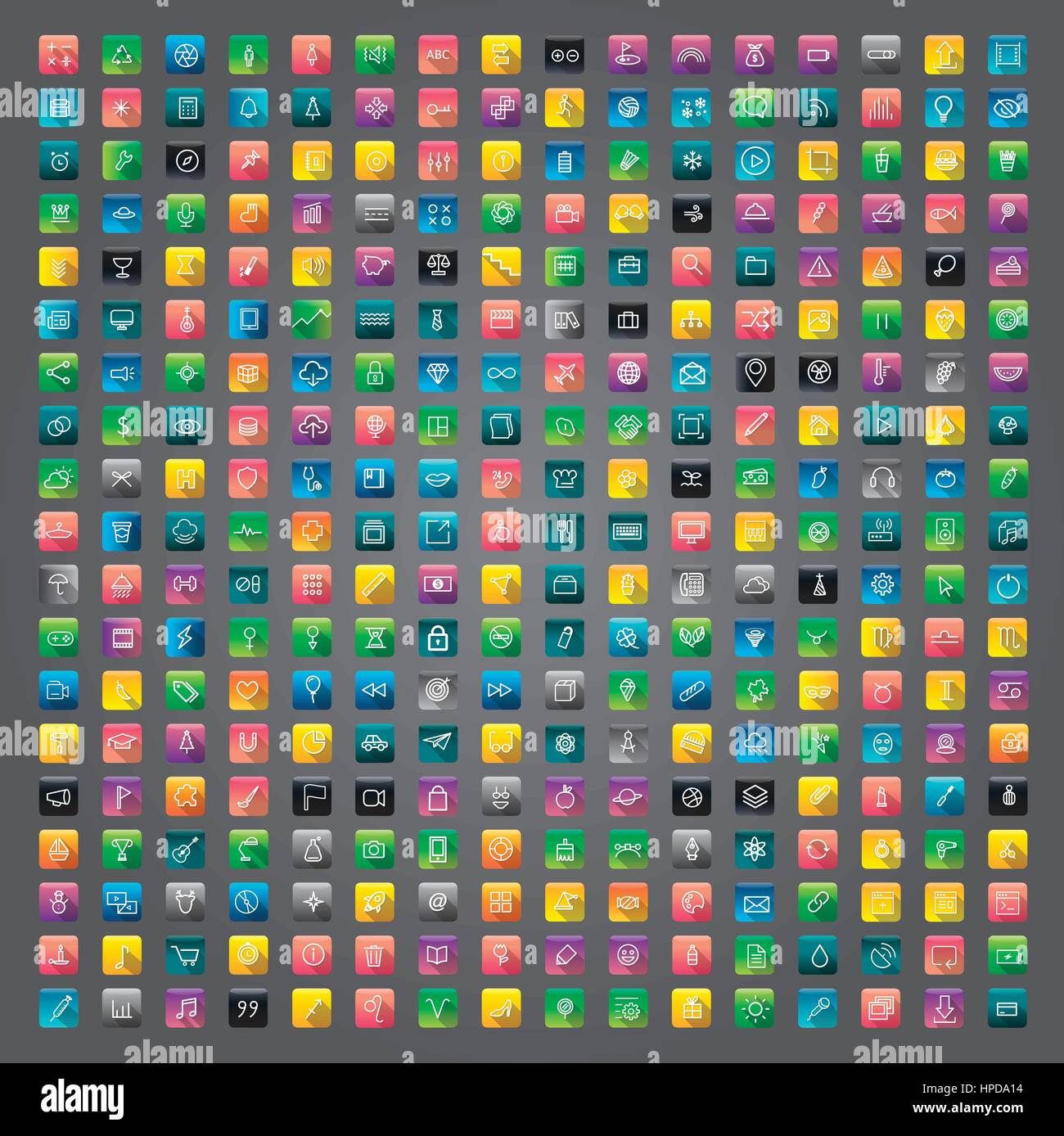 Icona vettore di raccolta di contenuti di applicazioni concetto Illustrazione Vettoriale