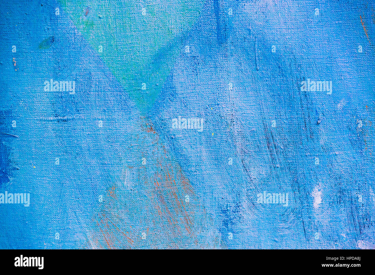 Colorato astratto testurizzata dipinte a mano sullo sfondo di tela Foto Stock