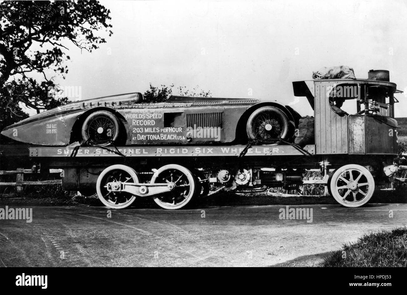 1927 Super Sentinel carrello con Sunbeam 1000hp interruttore di registrazione Foto Stock