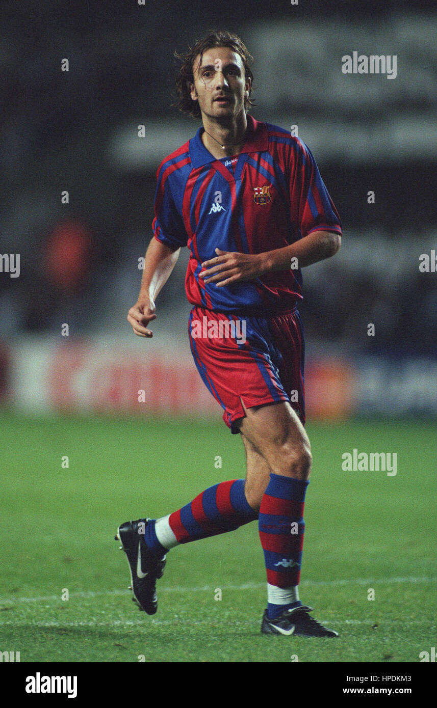 CHRISTOPHE DUGARRY FC BARCELONA 24 Settembre 1997 Foto Stock