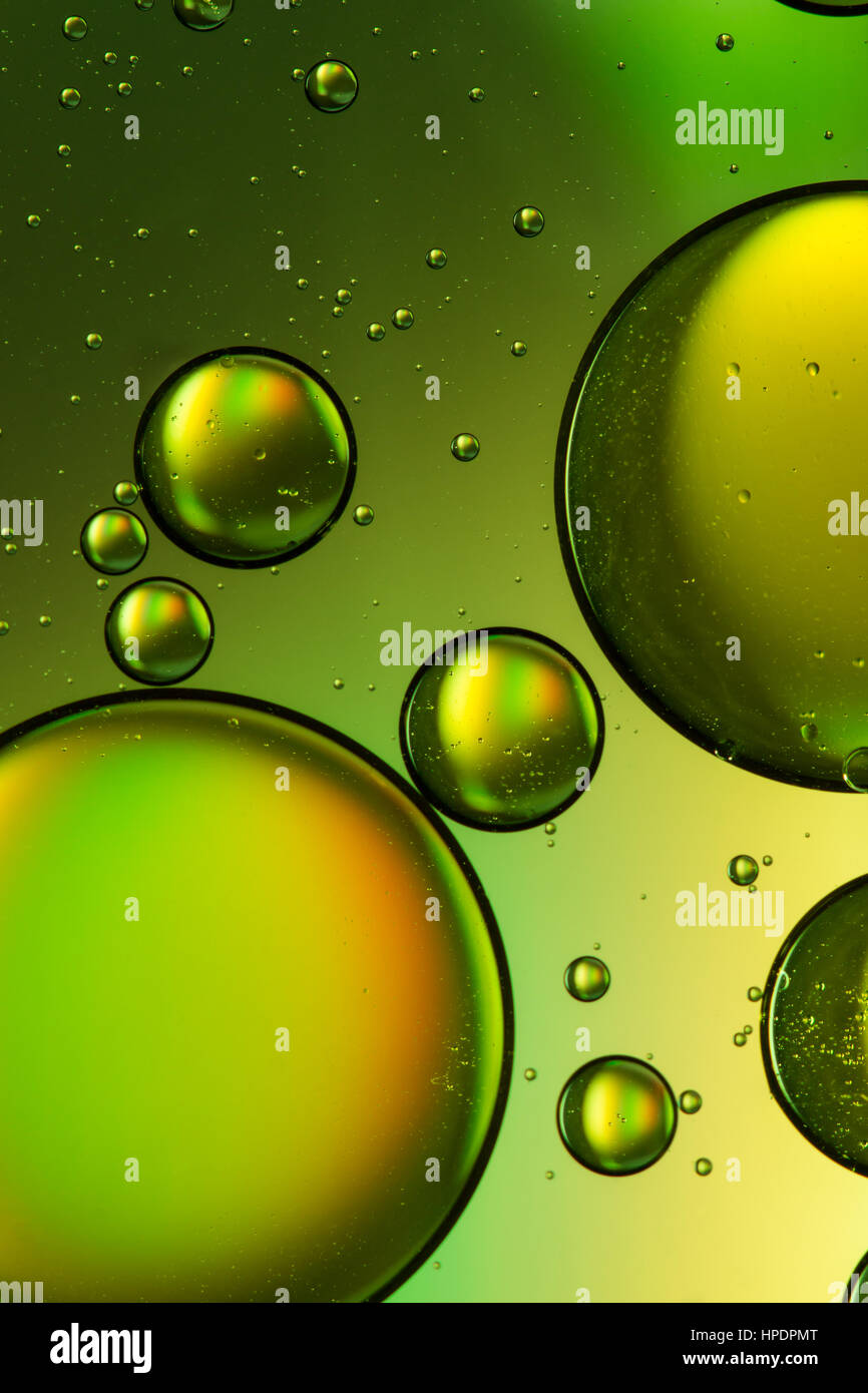 Olio e acqua abstract Foto Stock