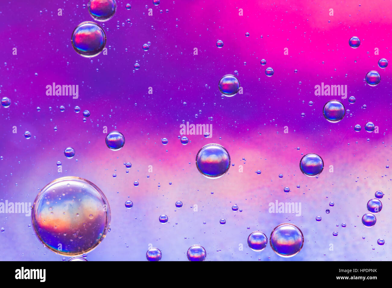 Olio psichedelico e acqua abstract Foto Stock
