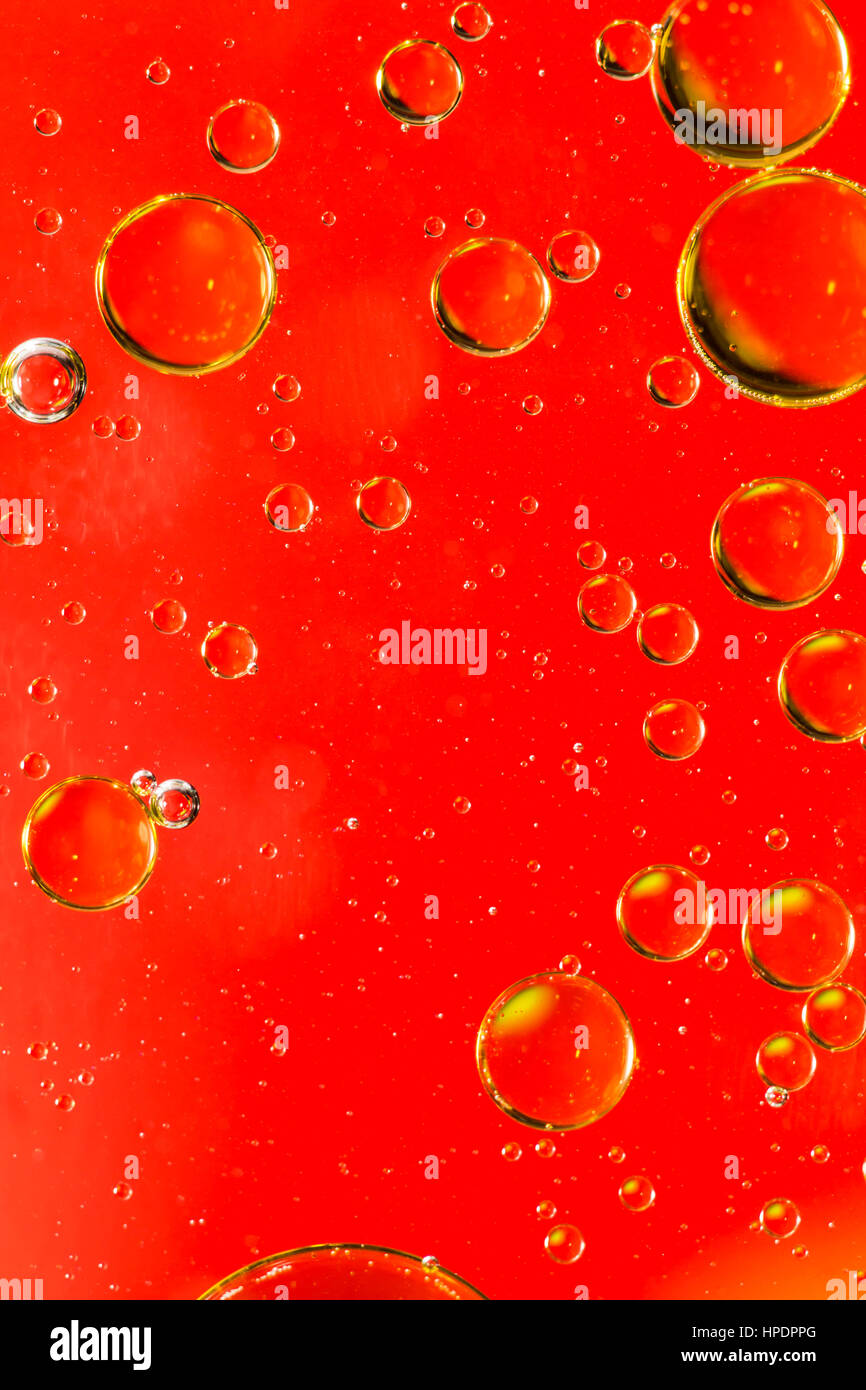 Olio psichedelico e acqua abstract Foto Stock