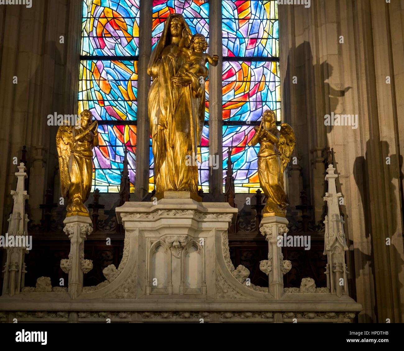 Cappella della Vergine, Cattedrale Saint-Pierre-et-Saint-Paul, Nantes, Francia Foto Stock