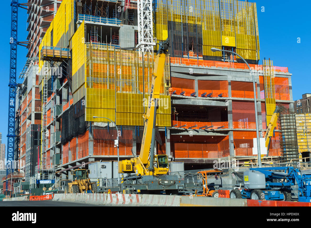 Costruzione dei cantieri di Hudson lo sviluppo in New York Domenica, 19 febbraio 2017. (© Richard B. Levine) Foto Stock