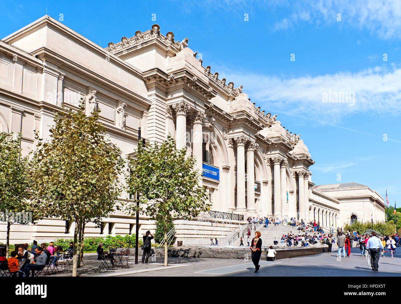 Il Metropolitan Museum of Art, il museo ha incontrato esterno, Fifth Avenue, New York City Foto Stock