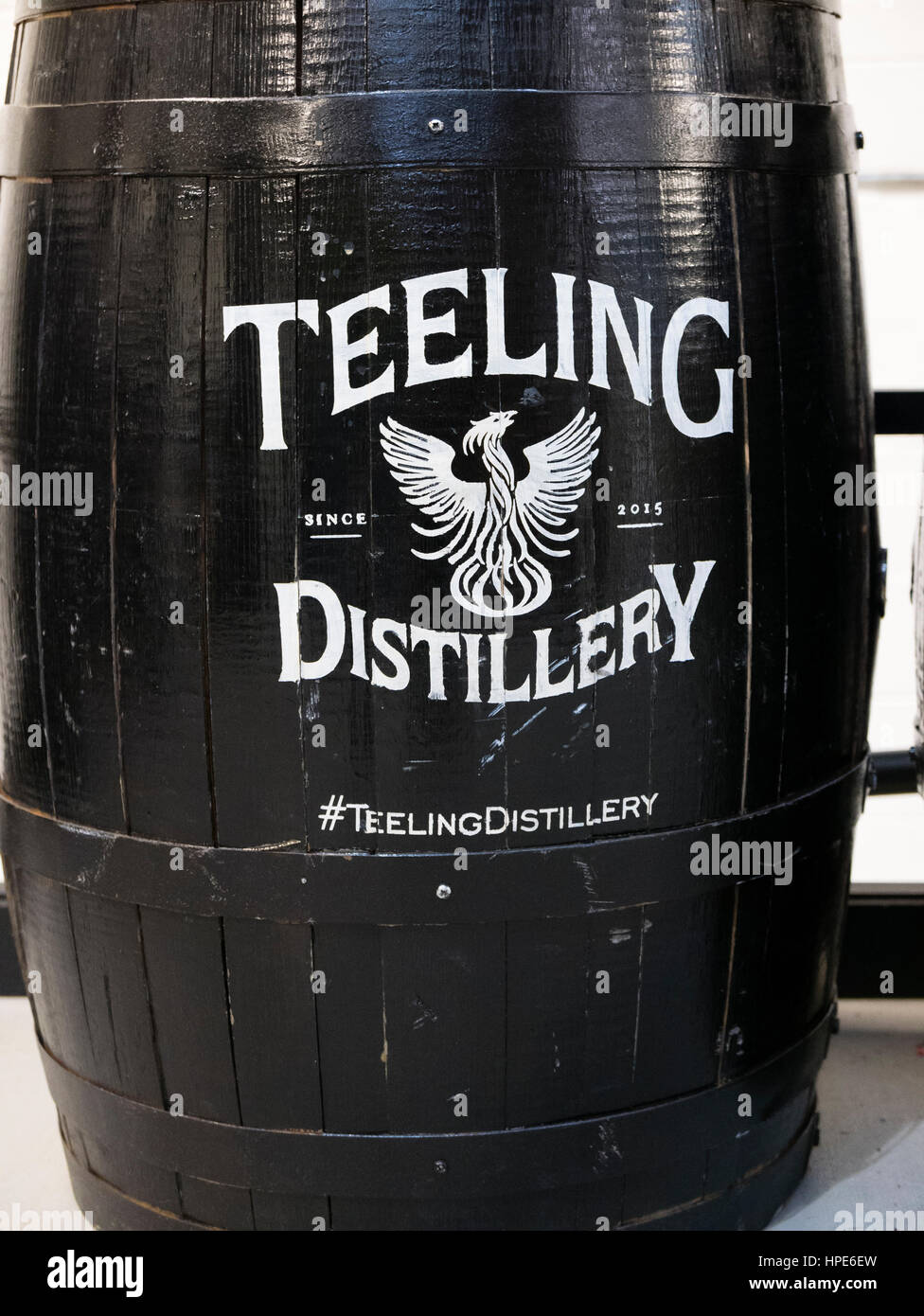 Tipi di Whisky e whiskey barili, Teeling Distillery, Dublino Repubblica di Irlanda. Foto Stock