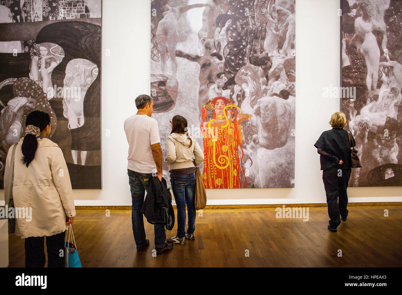 Università dipinti,la filosofia della medicina e della giurisprudenza per l'università di Vienna,Gustav Klimt,Leopold Museum, Vienna, Austria, Europa Foto Stock