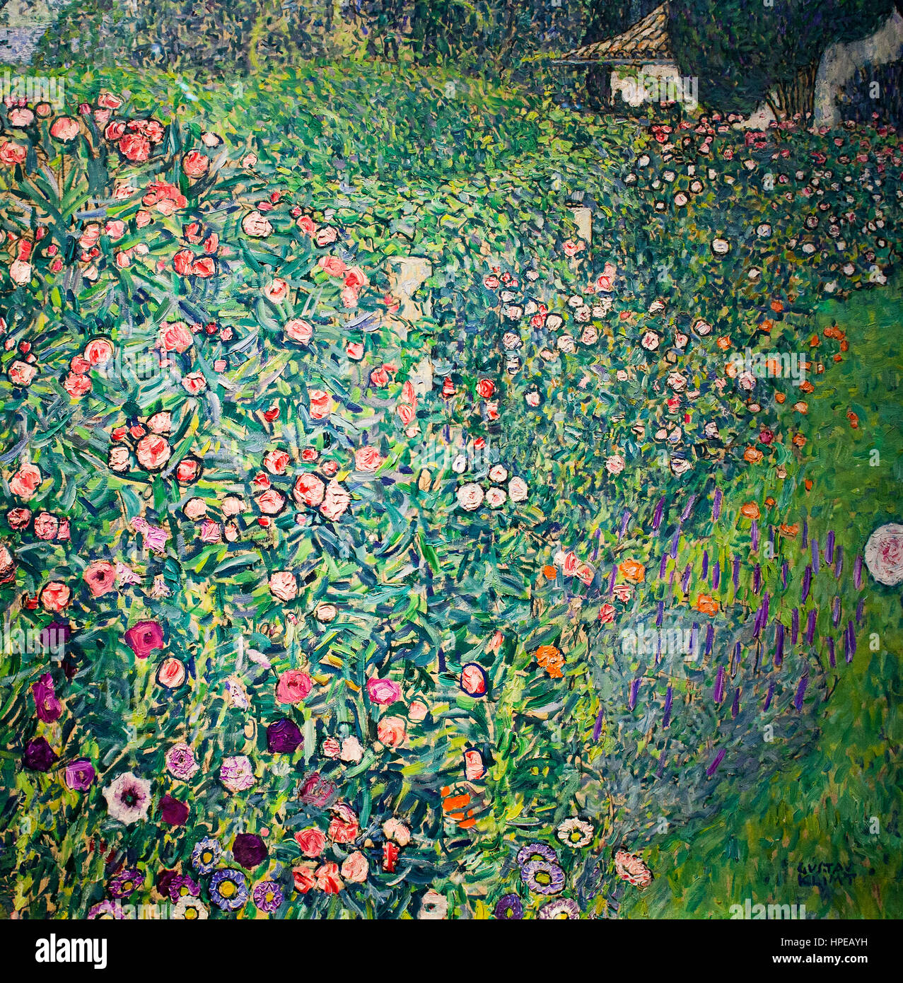 Giardino italiano paesaggio,l'olio su tela,Gustav Klimt,Leopold Museum, Vienna, Austria, Europa Foto Stock