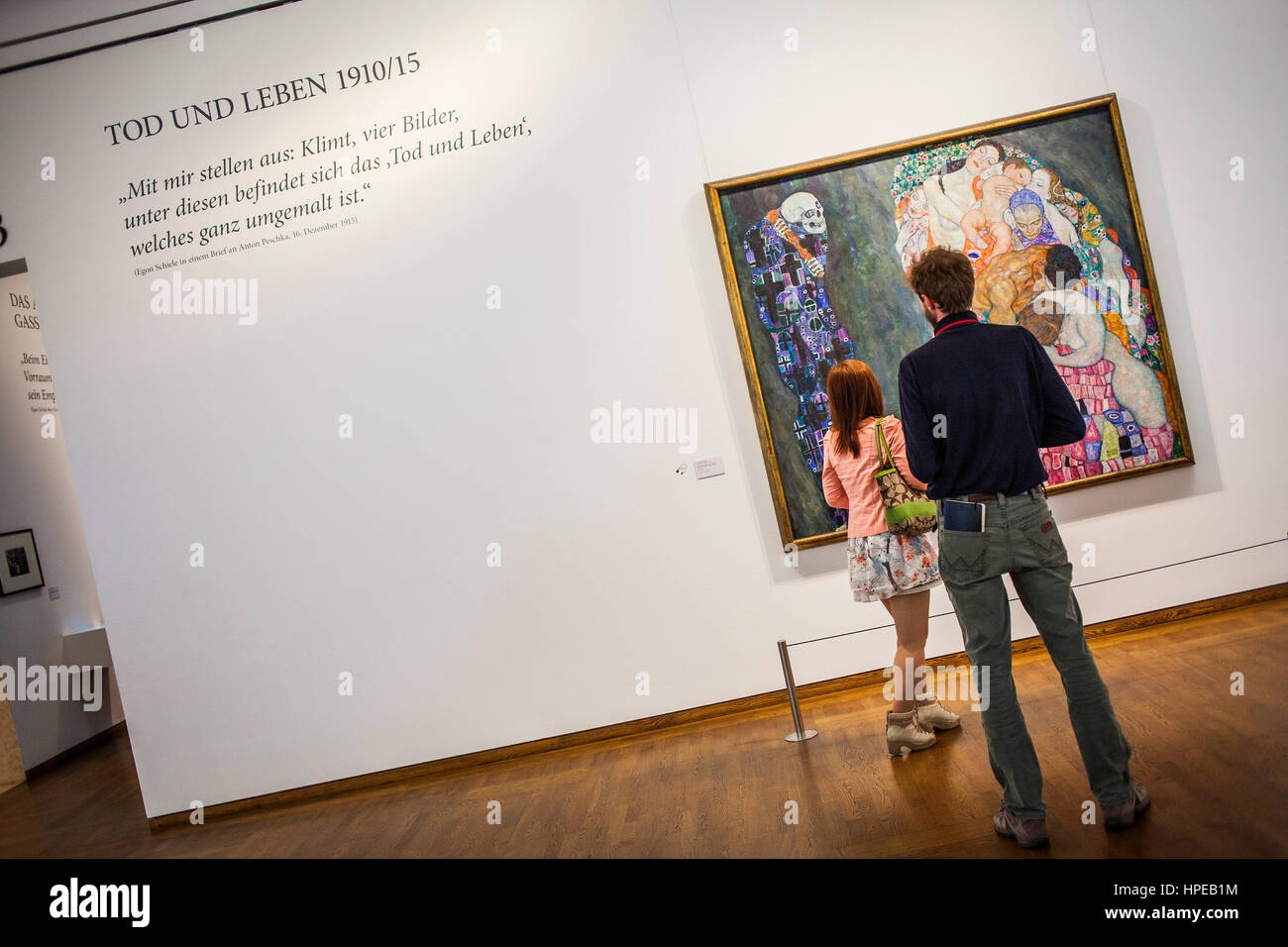 Tod und Leben,l'olio su tela,Gustav Klimt,Leopold Museum, Vienna, Austria, Europa Foto Stock