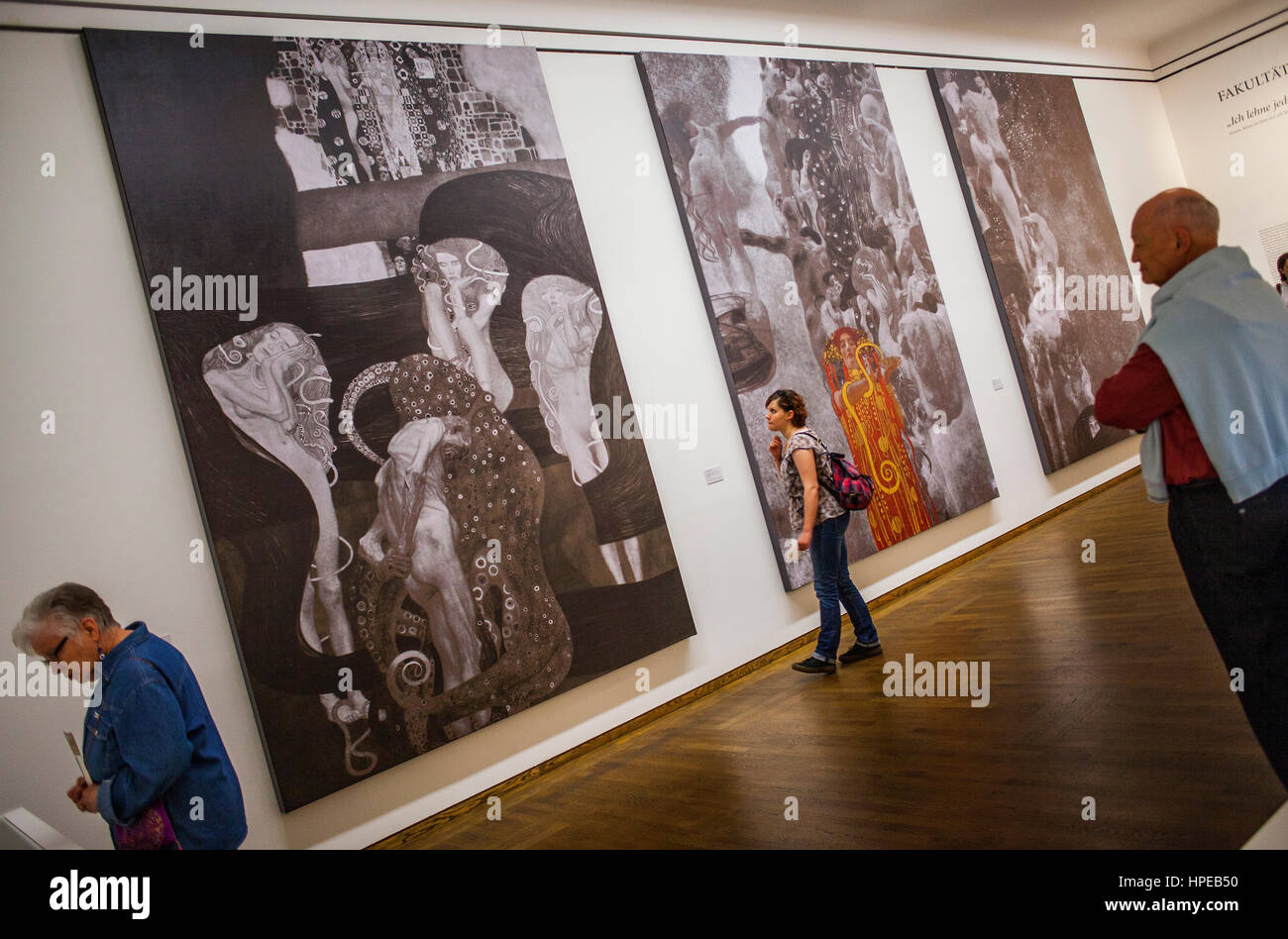 Università dipinti,la filosofia della medicina e della giurisprudenza per l'università di Vienna,Gustav Klimt,Leopold Museum, Vienna, Austria, Europa Foto Stock