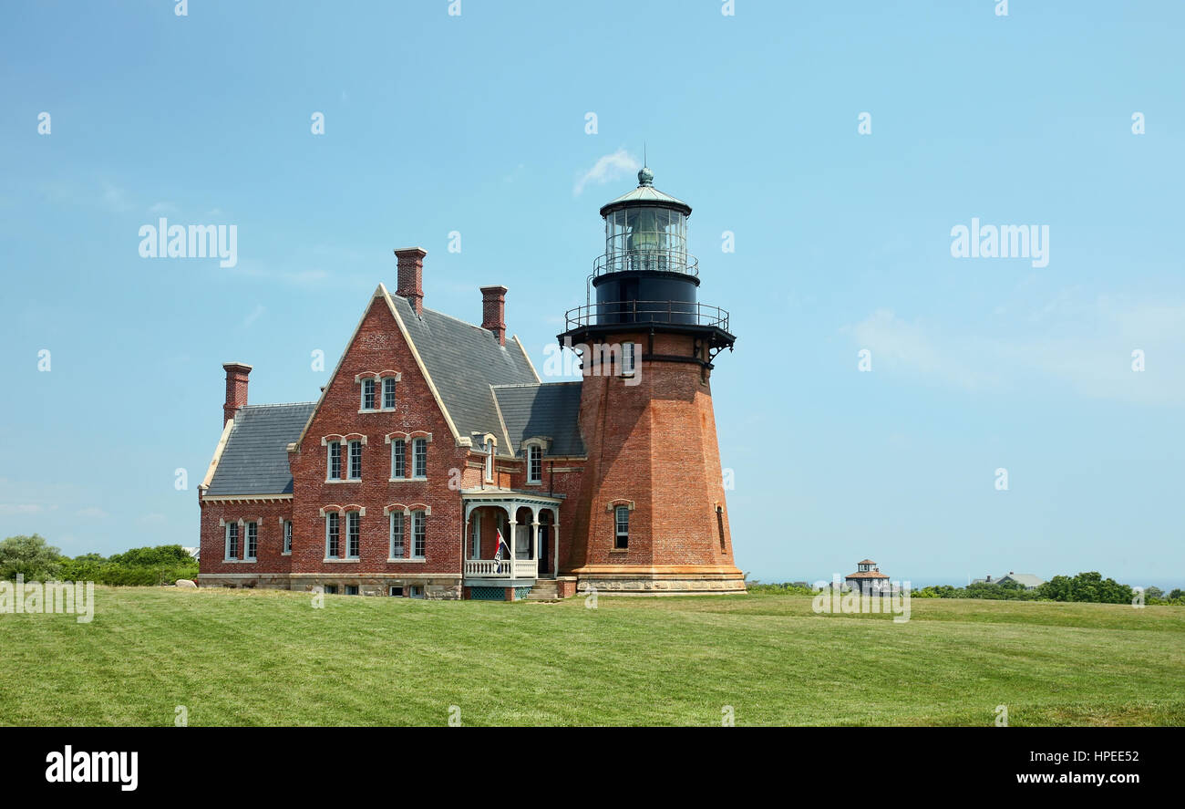 A sud-est del faro, Block Island, Rhode Island. Foto Stock