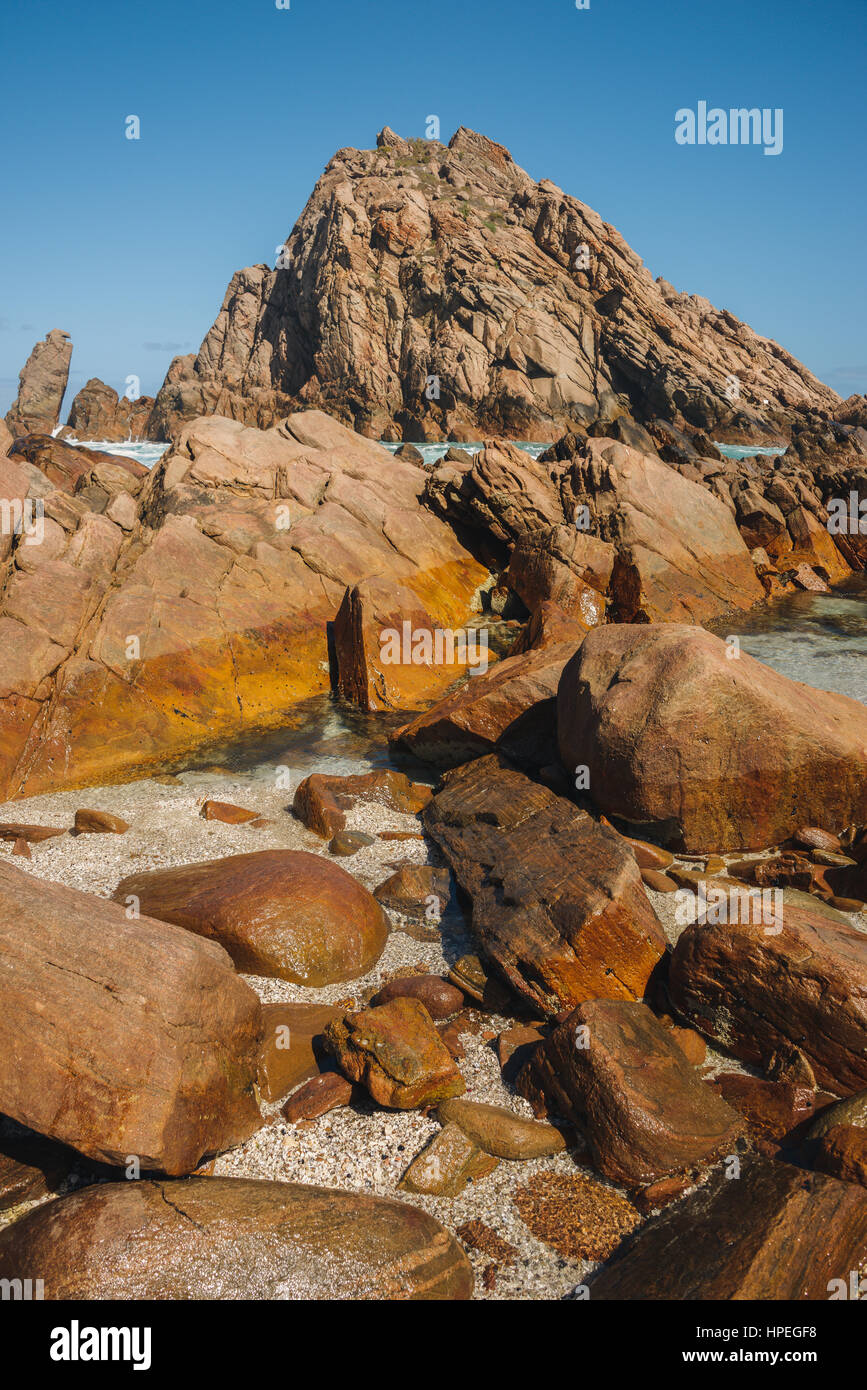 Paesaggi costieri intorno a Sugar Loaf rock su Cape Naturaliste Vicino Fiume Margaret, Australia occidentale Foto Stock
