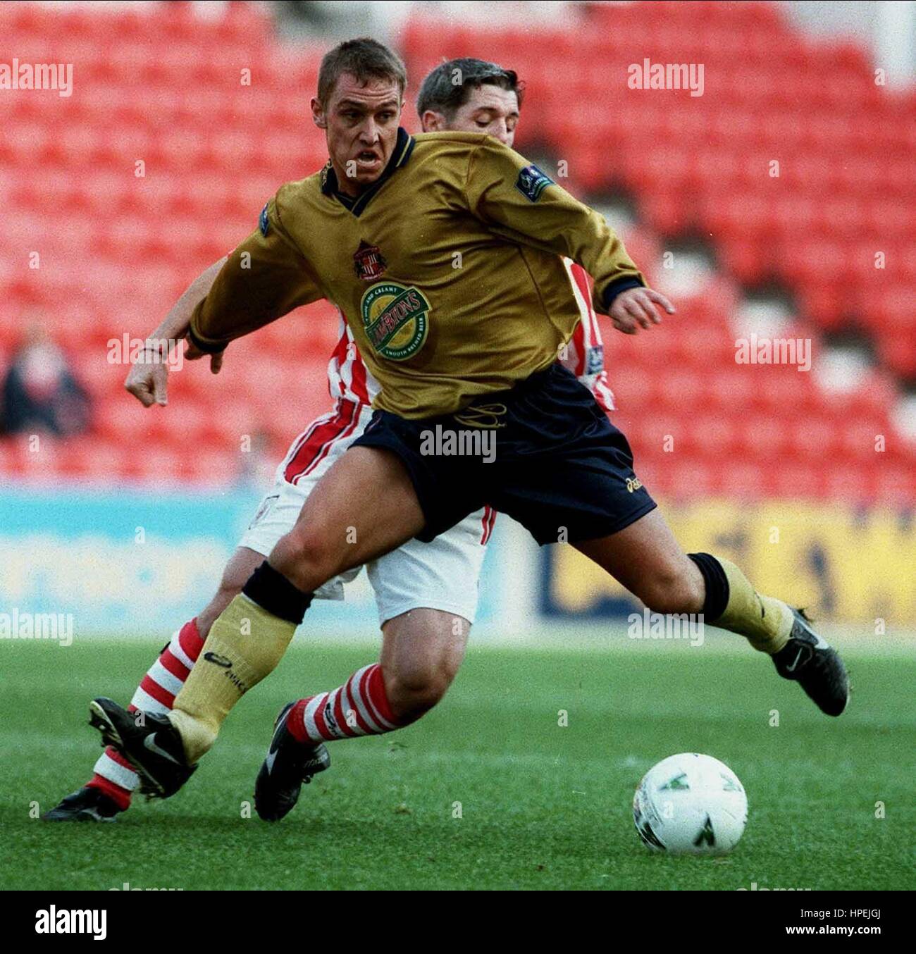 LEE CLARK & GRAHAM KAVANAGH STOKE CITY V SUNDERLAND 25 Ottobre 1997 Foto Stock