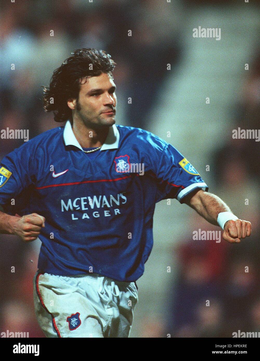 MARCO NEGRI HEARTS V GLASGOW RANGERS 20 Dicembre 1997 Foto Stock