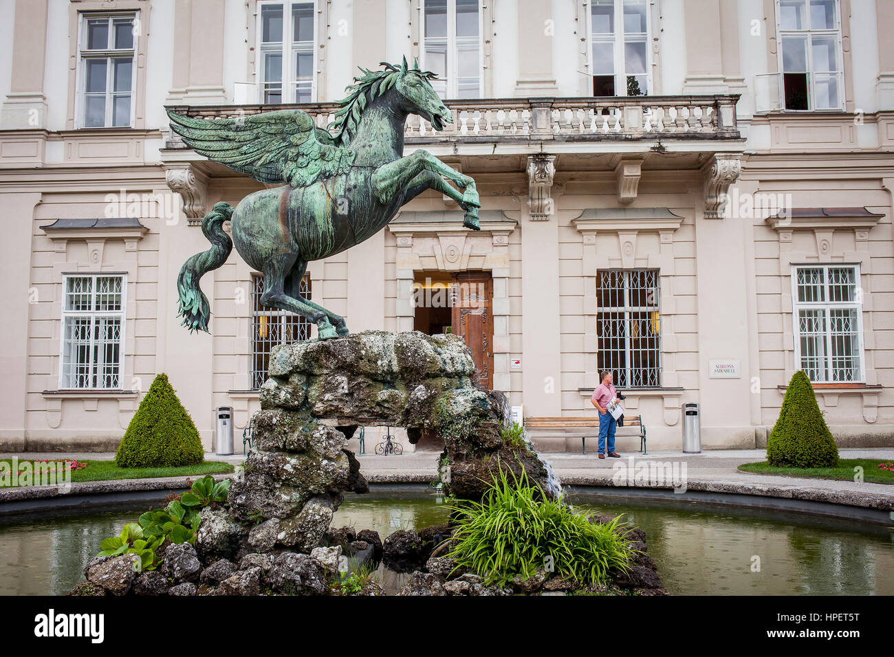 Palazzo di Mirabell e i giardini, Salisburgo, Austria Foto Stock