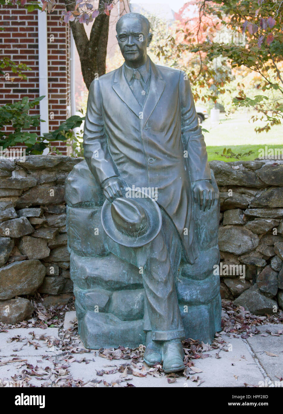 Il presidente Eisenhower scultura in Gettysburg in Pennsylvania Foto Stock