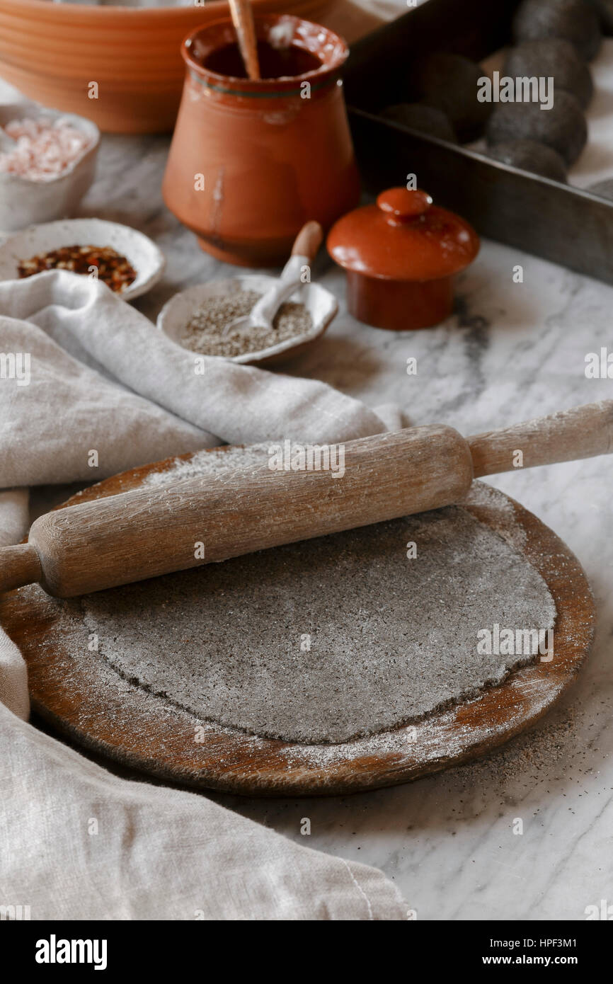 Il grano saraceno Flatbread Foto Stock