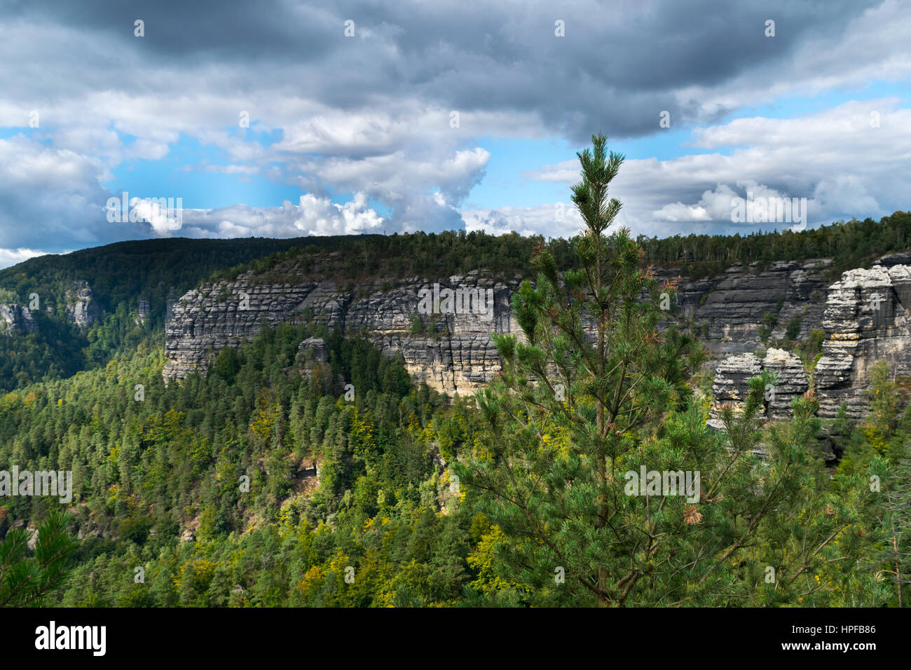 Svizzera sassone National Park (Ceske Svycarsko), Hrensko, Repubblica Ceca, Europa Centrale Foto Stock