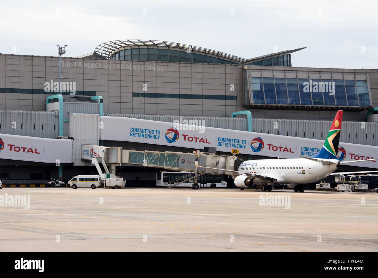 O. Dall'Aeroporto Internazionale di Johannesburg, Sud Africa Foto Stock