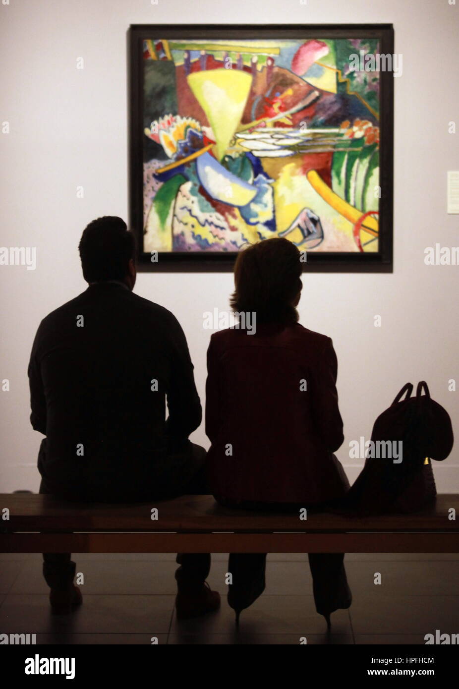 Febbraio 21, 2017 - La collezione del Museo Russo di Malaga è rinnovato nella sua interezza con la mostra annuale 'Dynasty di Romanov', che va oltre i tre secoli di storia sotto la regola di Romanov; e la temporanea "Kandinsky e la Russia", che tengono alla galleria d'arte la più spirituale sfaccettatura del creatore di astrazione e più influente artista russo di arte di tutti i tempi. Foto Stock