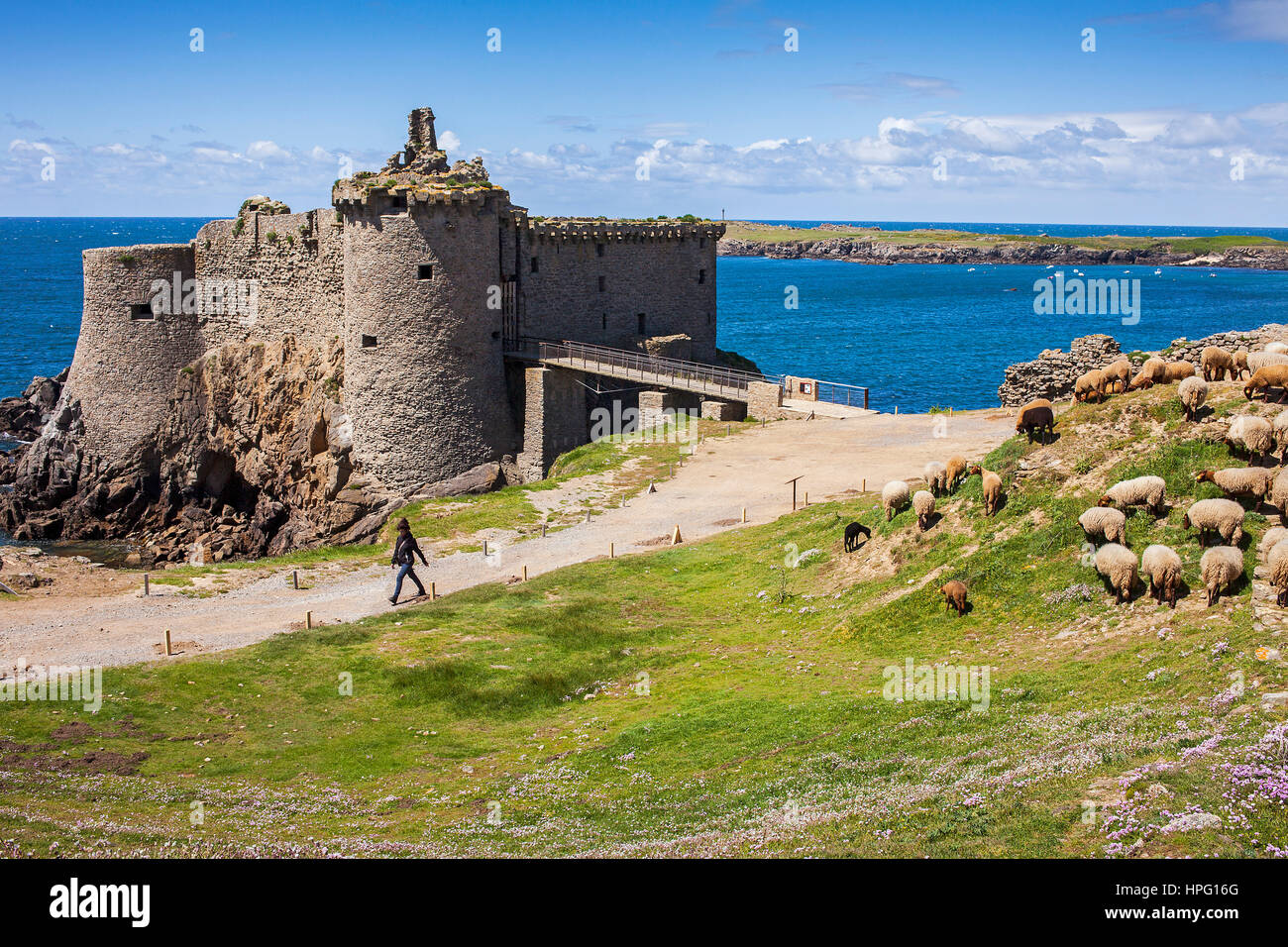 Il vecchio castello, Ile d' Yeu, Vendee, Francia Foto Stock