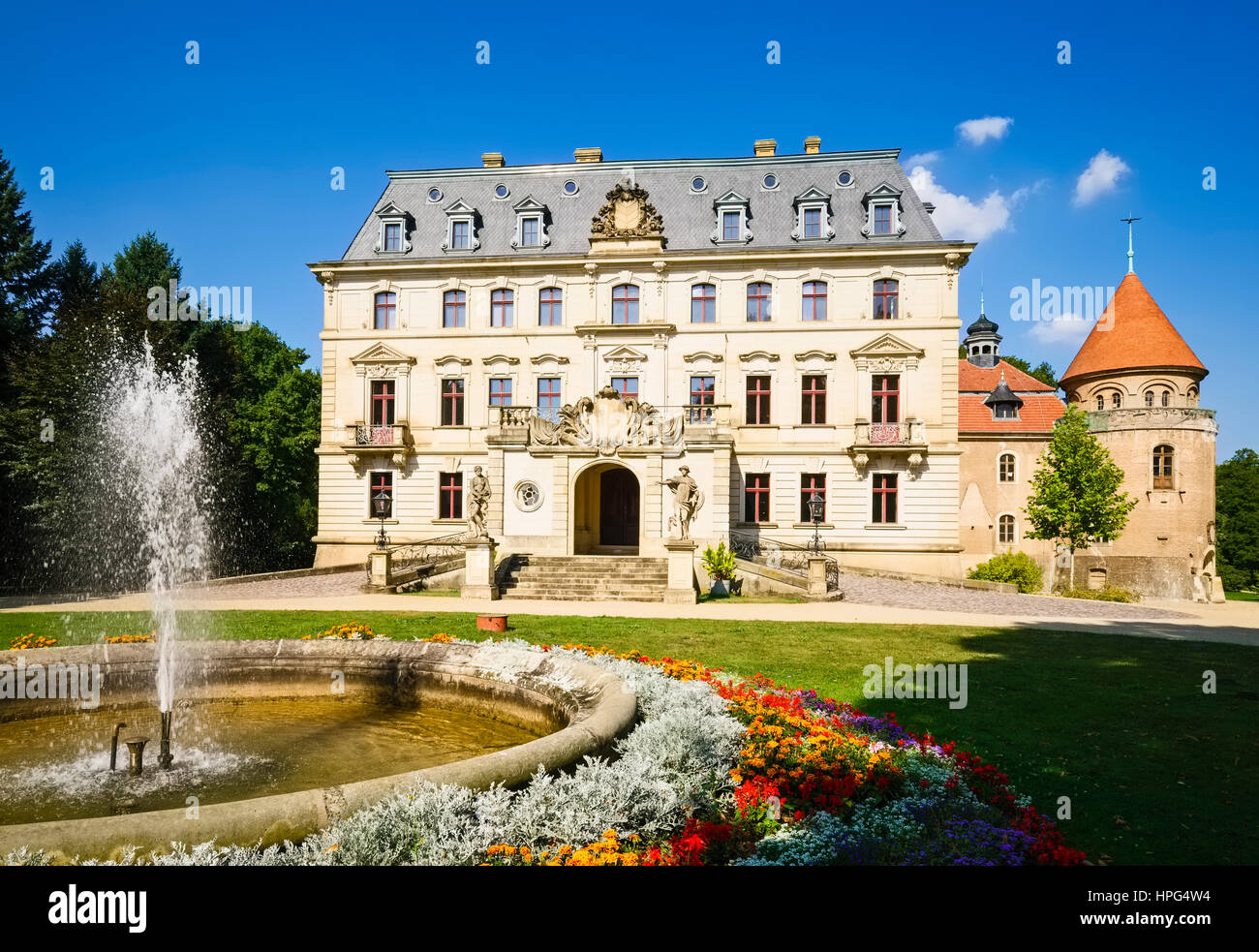 Il castello di Altdöbern, Oberspreewald-Lausitz, Brandeburgo, Germania Foto Stock