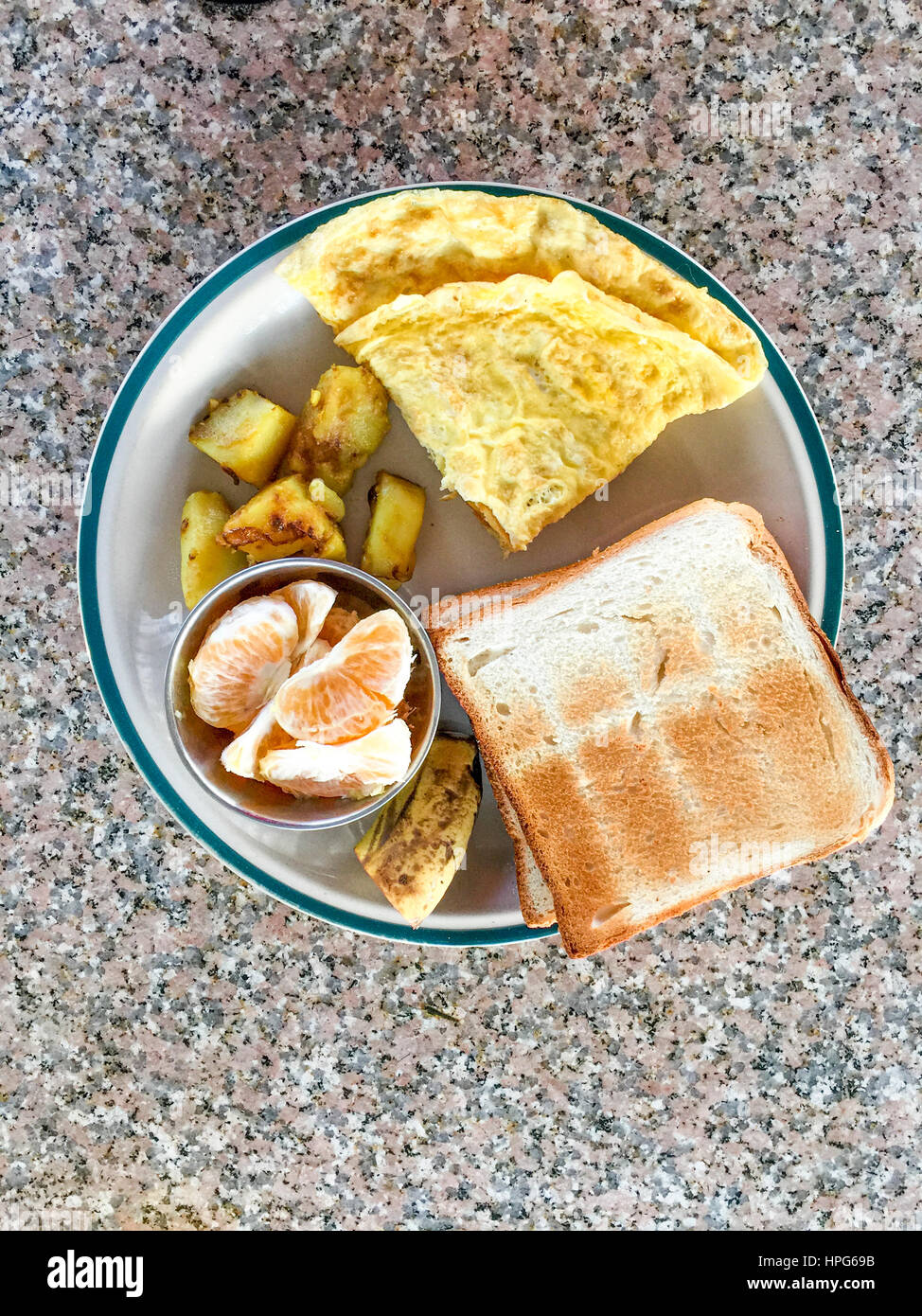 Nepalesi per la colazione del mattino Foto Stock