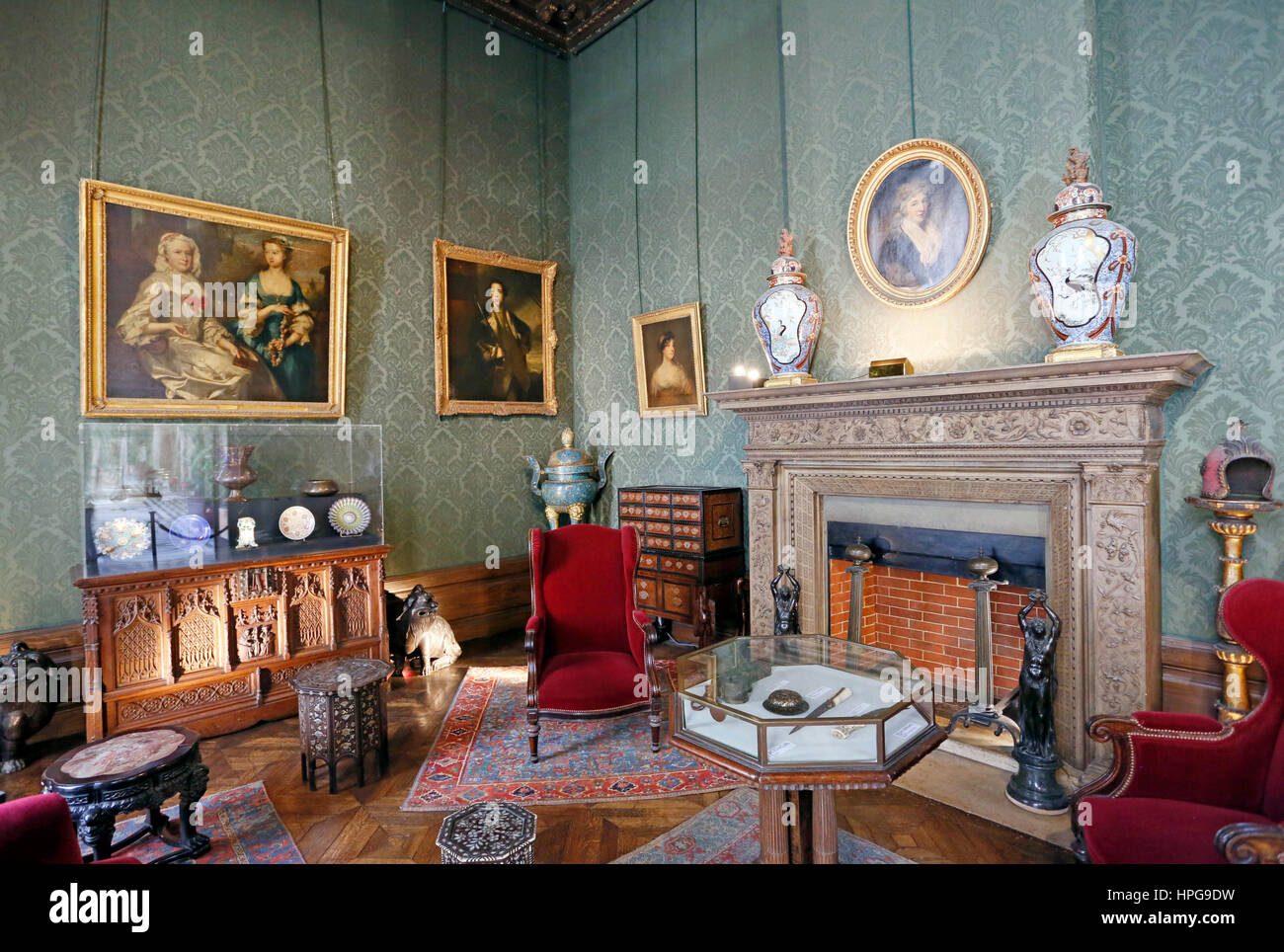 Francia, Parigi (75). Ottavo arrondissement. Musee Jacquemart-Andre. La smokehouse. Foto Stock