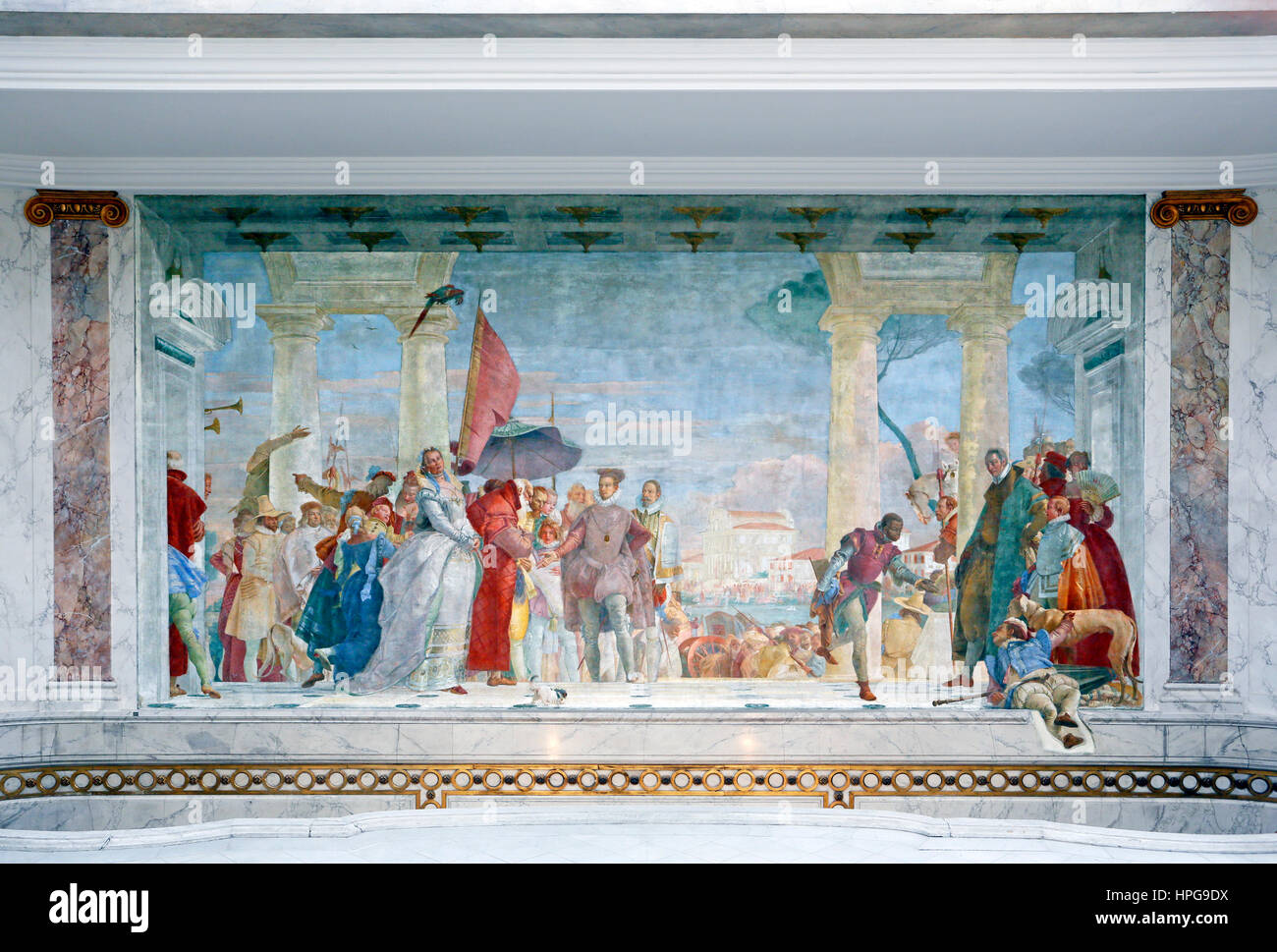 Francia, Parigi (75). Ottavo arrondissement. Musee Jacquemart-Andre. il Tiepolo Fresc Foto Stock