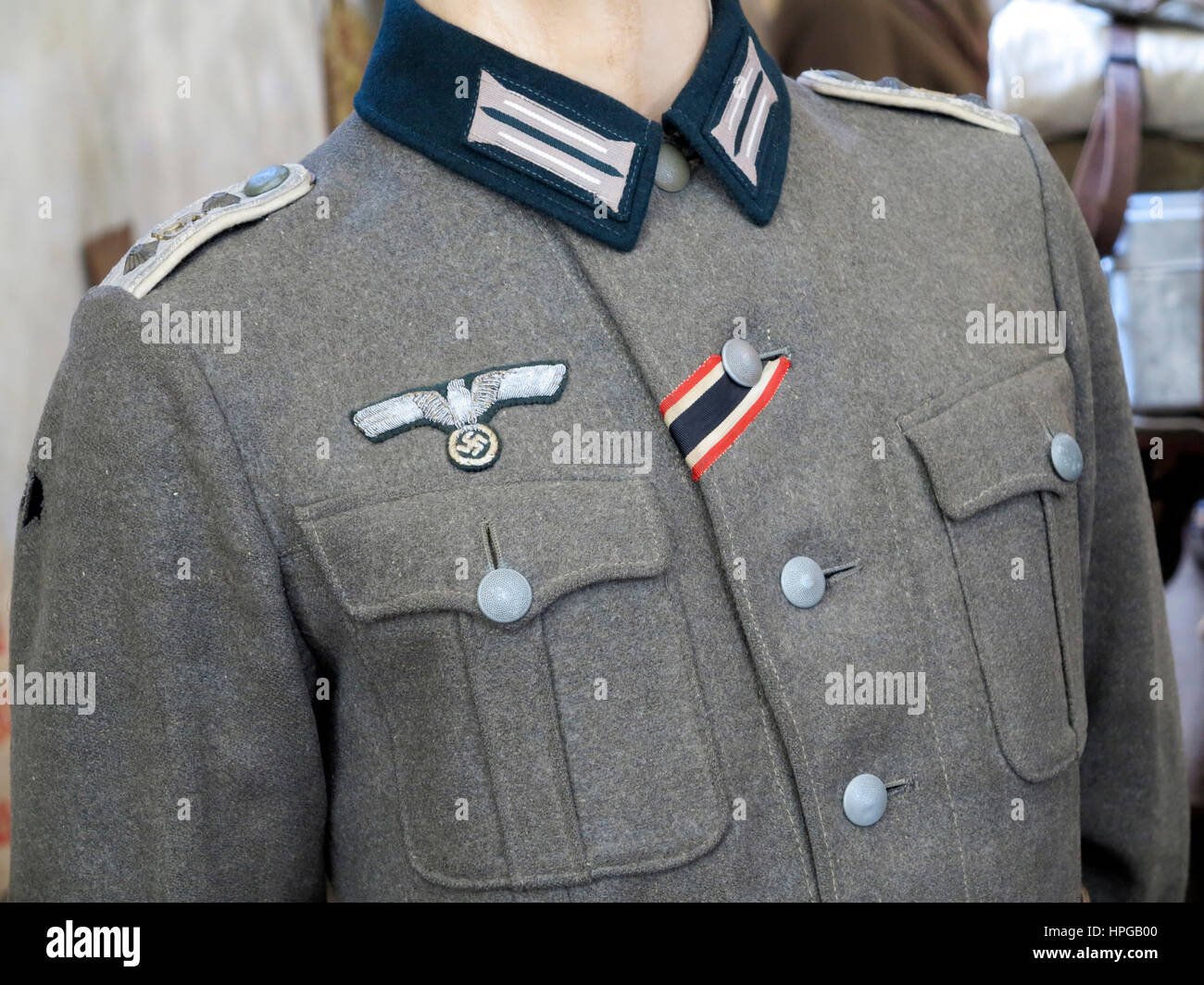 Francia Normandia Manche Coutances Mostra Sulla Seconda Guerra Mondiale Luftwaffe Tedesca Uniforme Foto Stock Alamy
