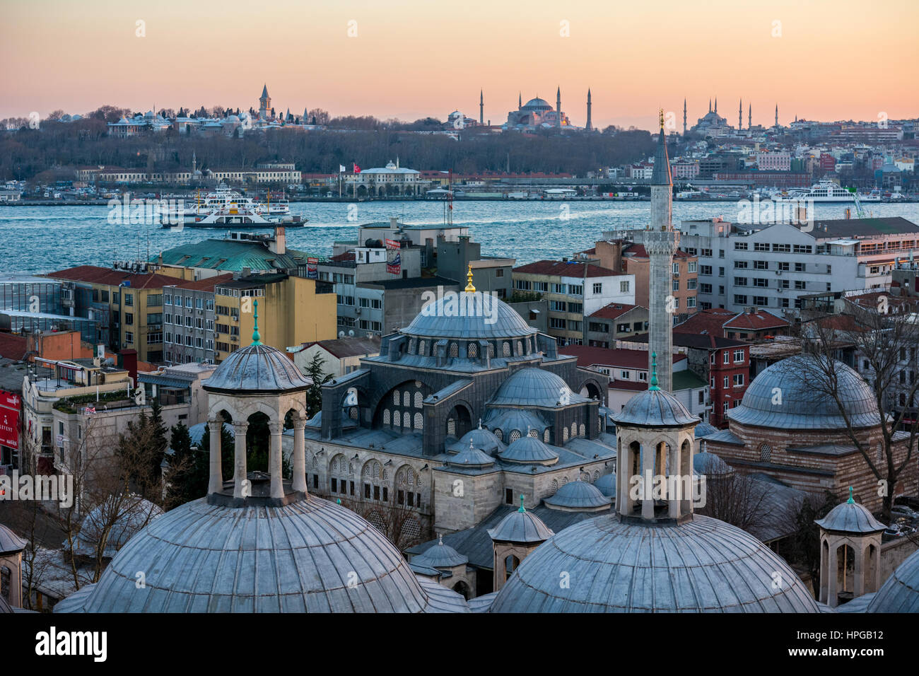 Vista da Tophane in Istanbul Foto Stock