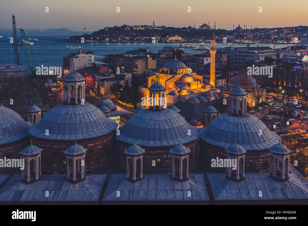 Vista da Tophane in Istanbul Foto Stock