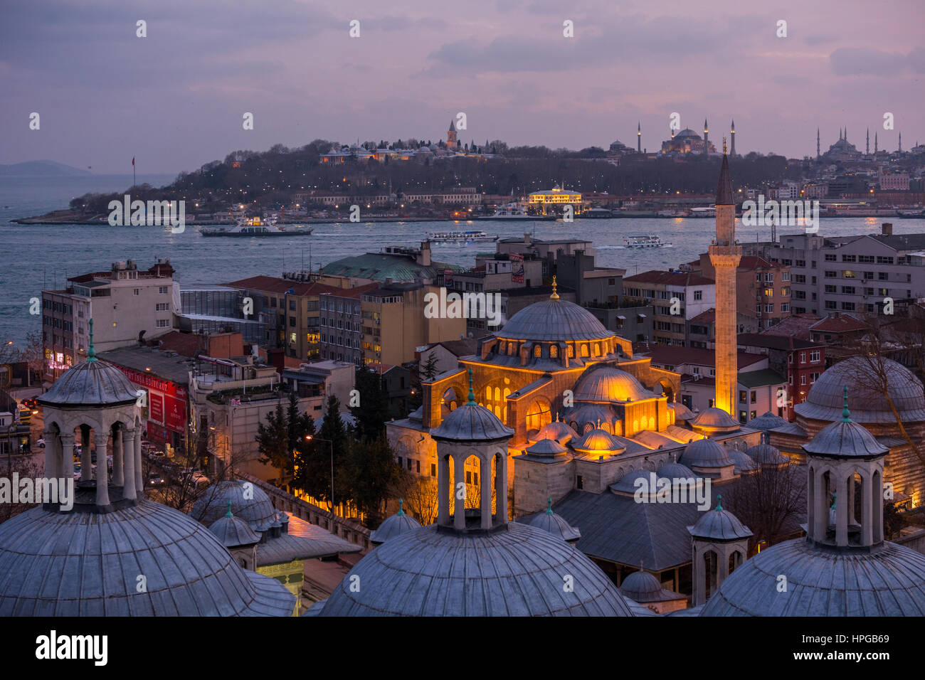 Vista da Tophane in Istanbul Foto Stock
