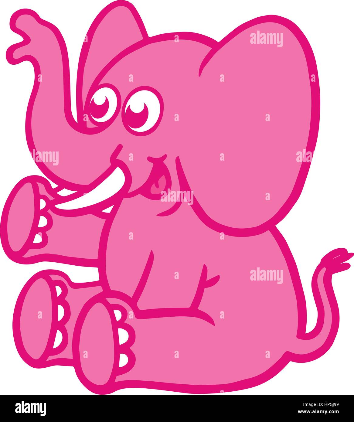 Elefante rosa Illustrazione Vettoriale