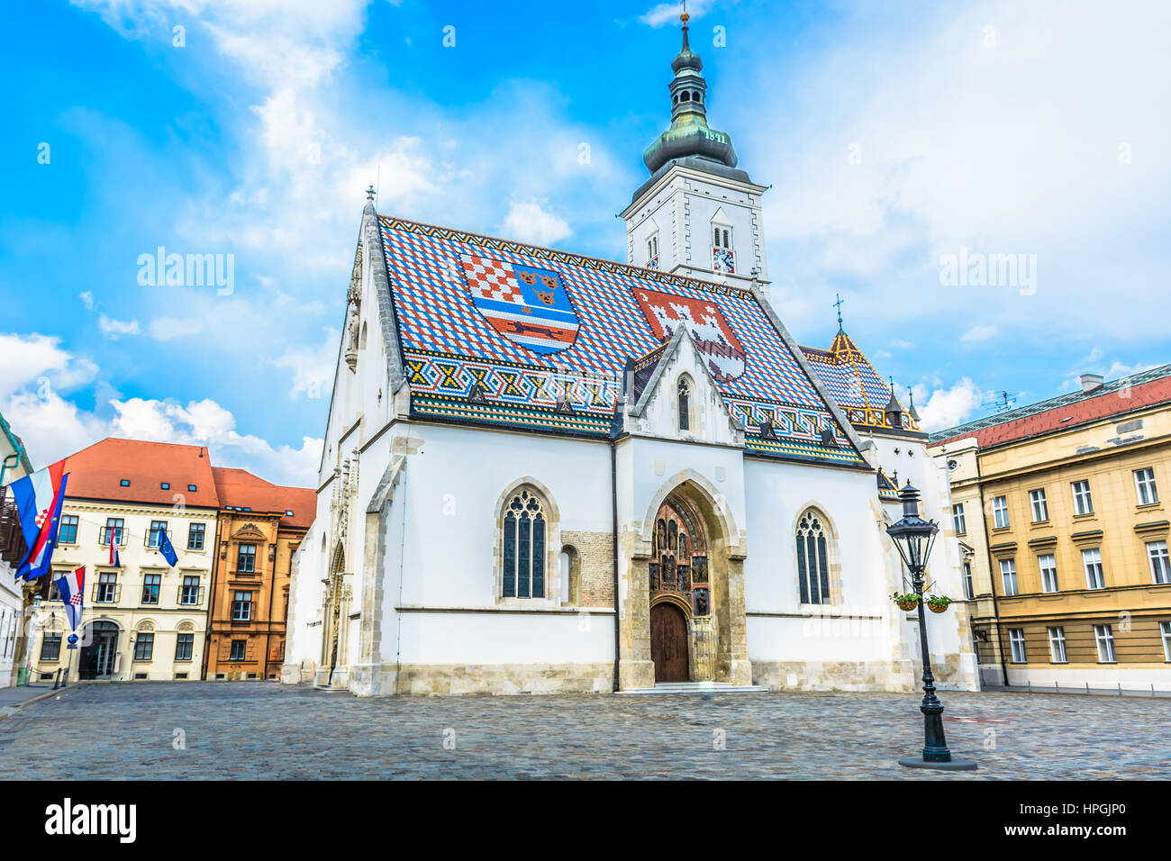 La Chiesa di San Marco a Zagabria, città capitale della Croazia. Foto Stock