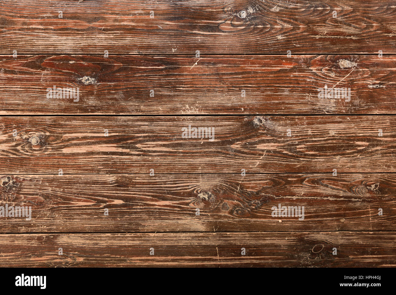 Brown il legno vecchio texture con nodo. Sfondo rustico Foto Stock
