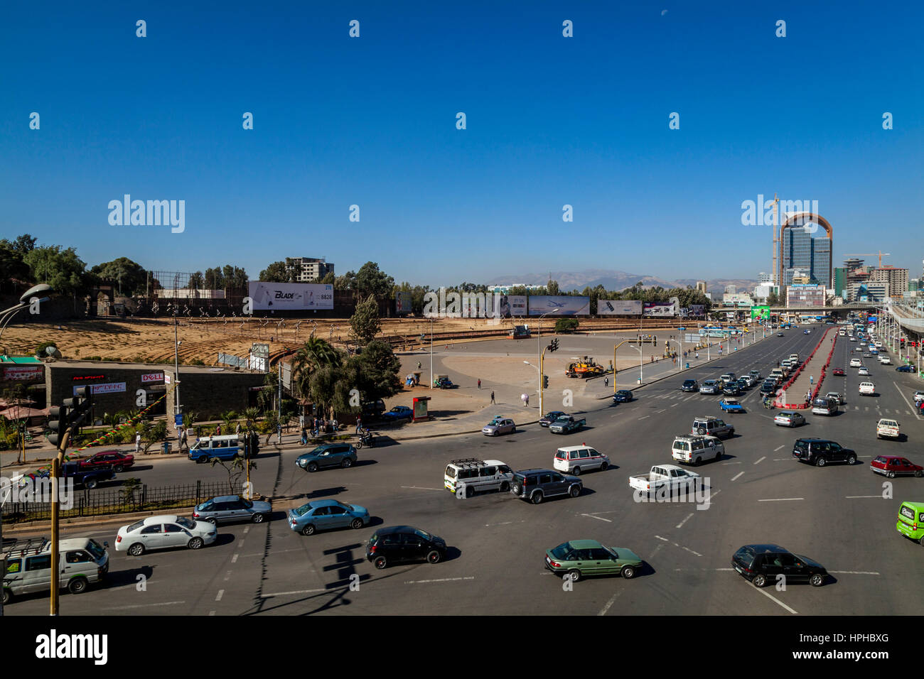 Meskel Square, Addis Abeba, Etiopia Foto Stock