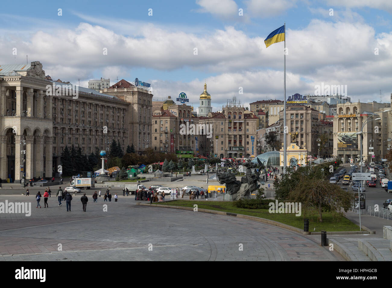 Il Maidan a Kiev, Ucraina un mese prima della rivoluzione del 2013 Foto Stock