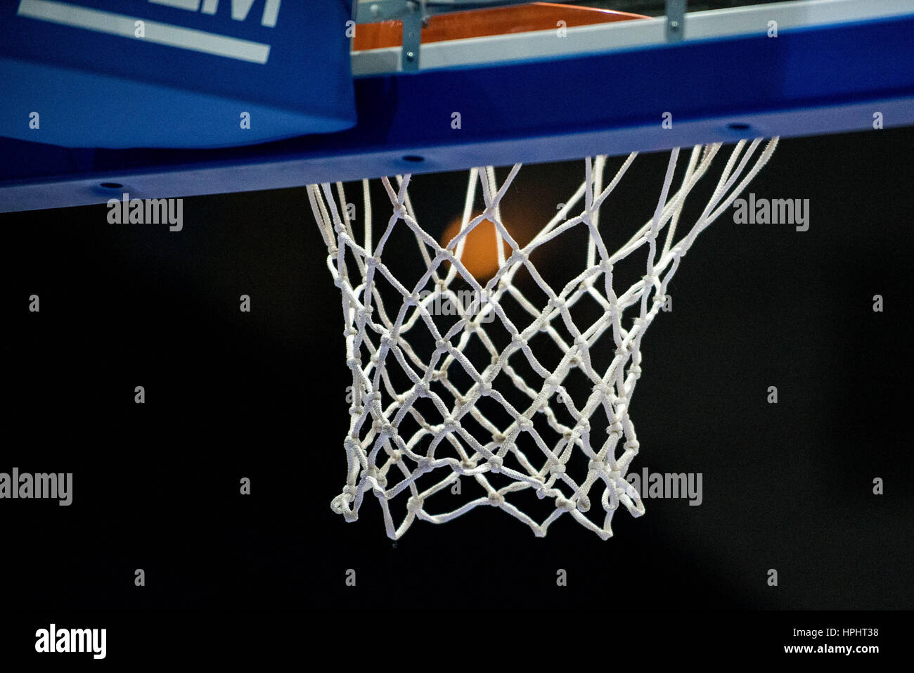 Ottobre 21, 2015: campi sportivi polivalenti Hall durante la Eurocup di pallacanestro tra Steaua CSM EximBank Bucarest (ROU) vs Trabzonspor Medical Park (TUR) presso la sala polivalente di Bucarest, Romania ROU. Foto: Cronos/Catalin Soare Foto Stock