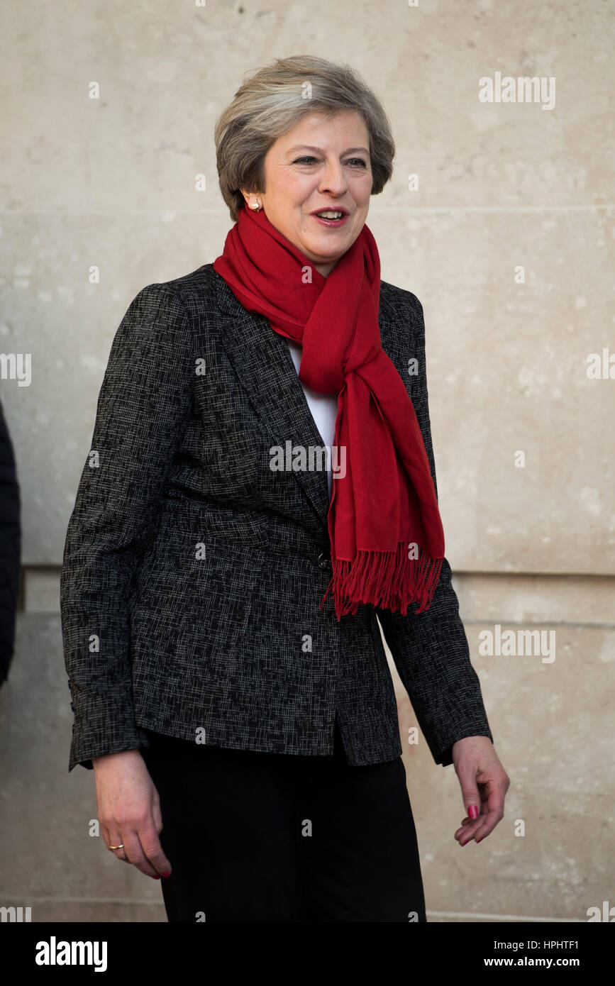 'L'Andrew Marr Show' - Arrivi con: il primo ministro Theresa Maggio dove: Londra, Regno Unito quando: 22 Gen 2017 Credit: Daniel Deme/WENN.com Foto Stock