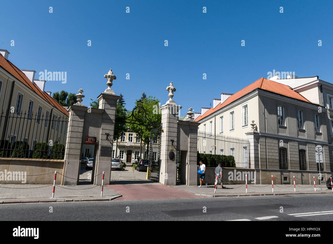 Borch Palace - casa degli arcivescovi di Varsavia (Pałac Borchów - Dom Arcybiskupów Warszawskich), ul. Miodowa, Varsavia in Polonia. Papa Giovanni Paolo II Foto Stock