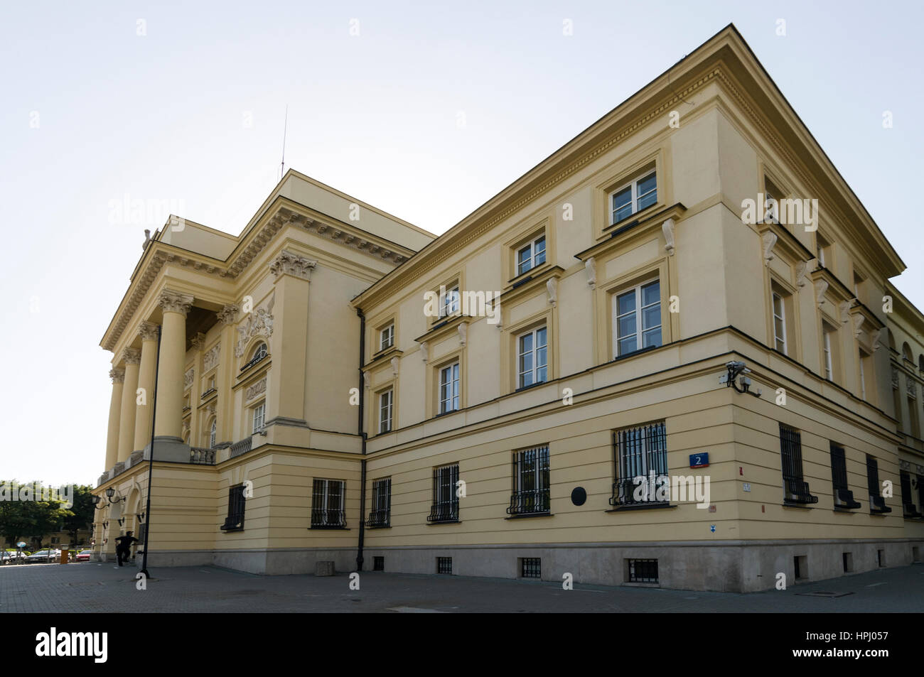 Palac Mostowskich, siedziba Policji - Mostowski Palace è il quartier generale del polacco la Metropolitan Police in Władysława Andersa, Varsavia, Polonia Foto Stock