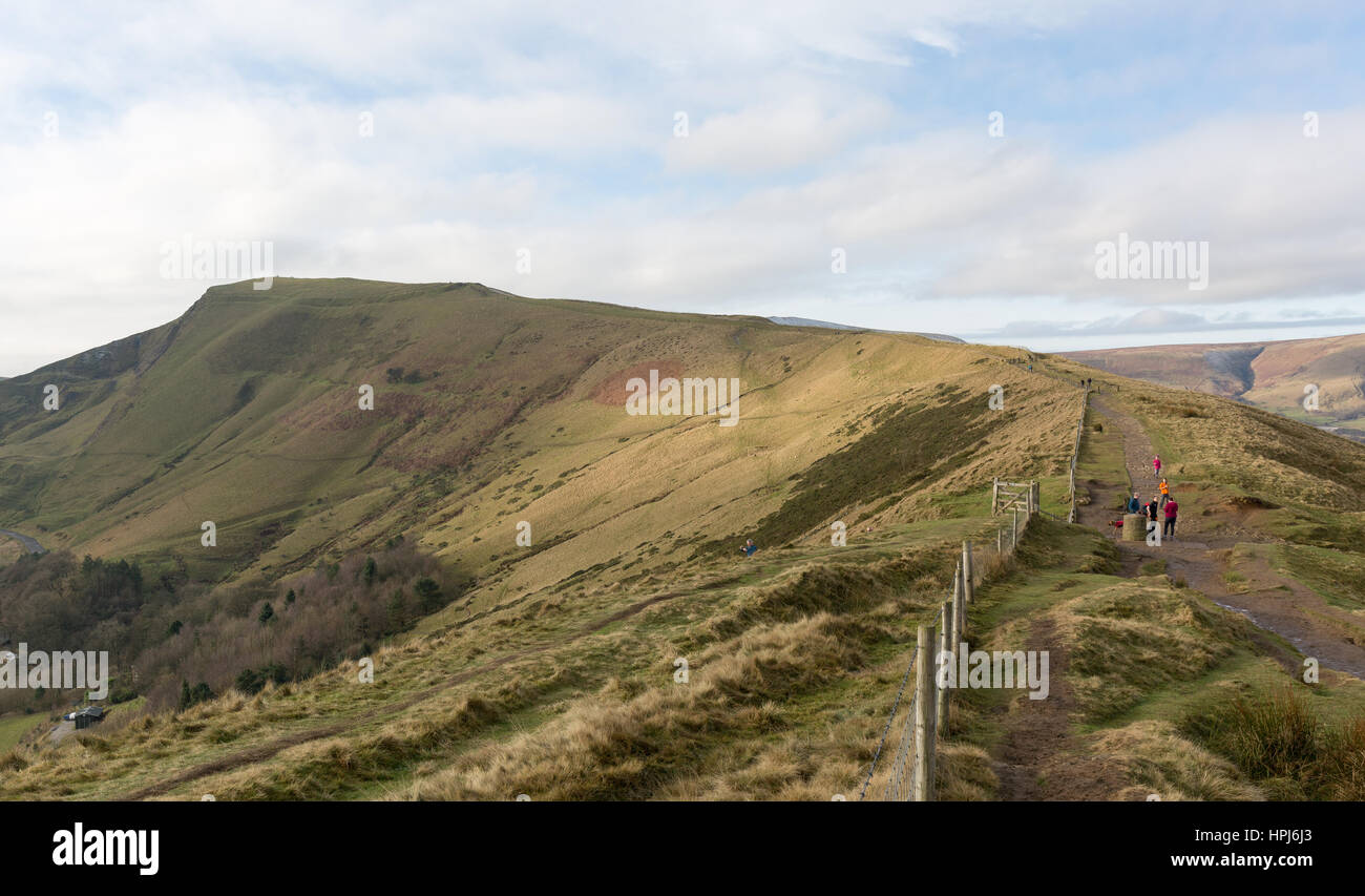 Mam Tor, Hollins Croce, Edale, Peak District Foto Stock