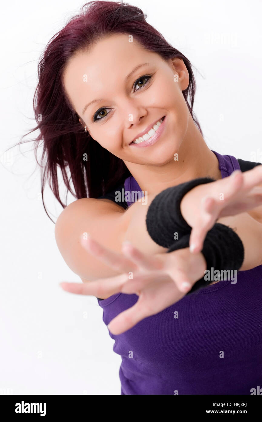 Modello rilasciato , Vitale, junge Frau in Sportswear - sportivo da donna Foto Stock