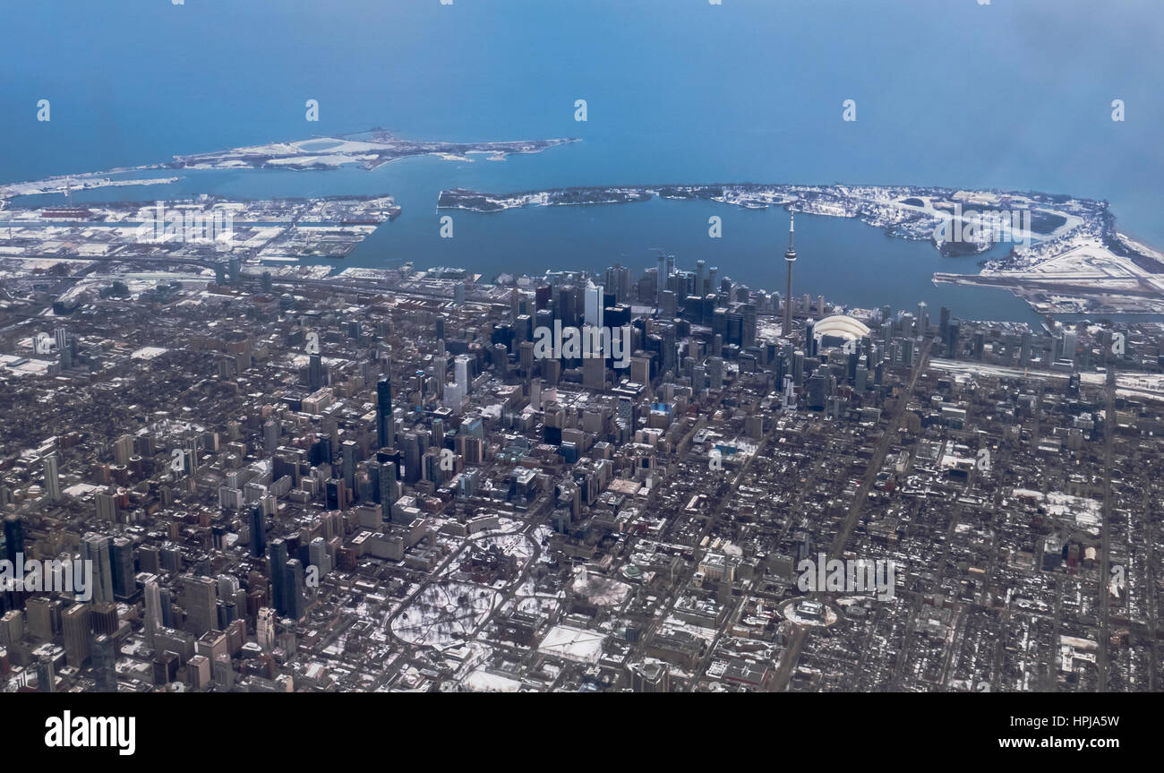 Toronto Skyline con vista aerea Foto Stock