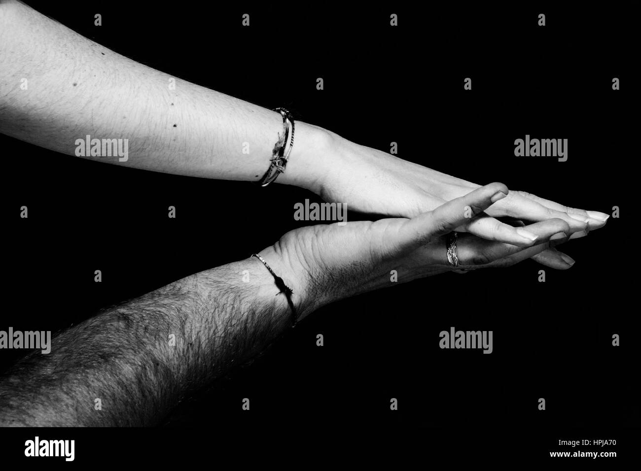 Mani di Lovers Foto Stock
