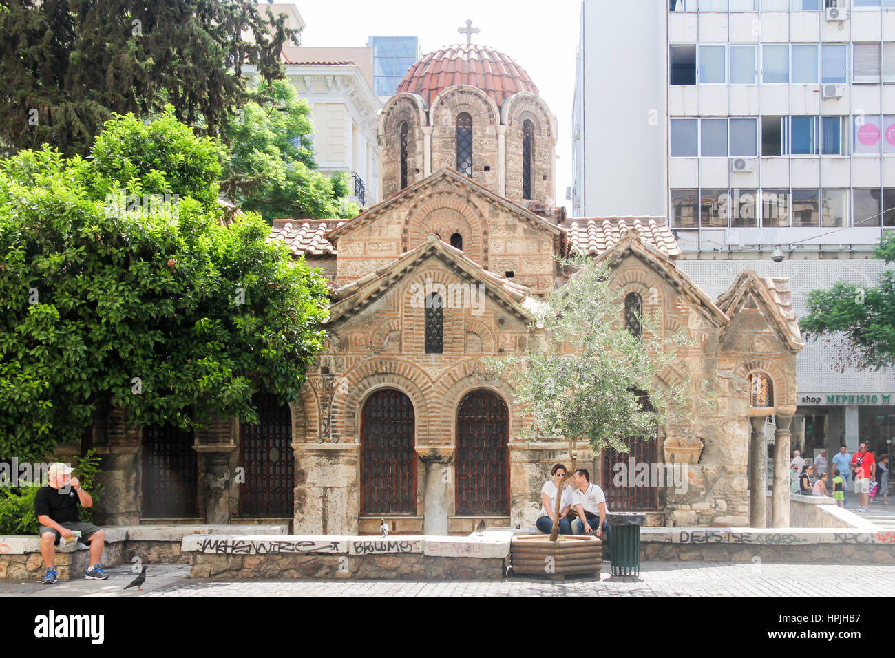Chiesa di Panagia Kapnikarea, Atene, Grecia Foto Stock