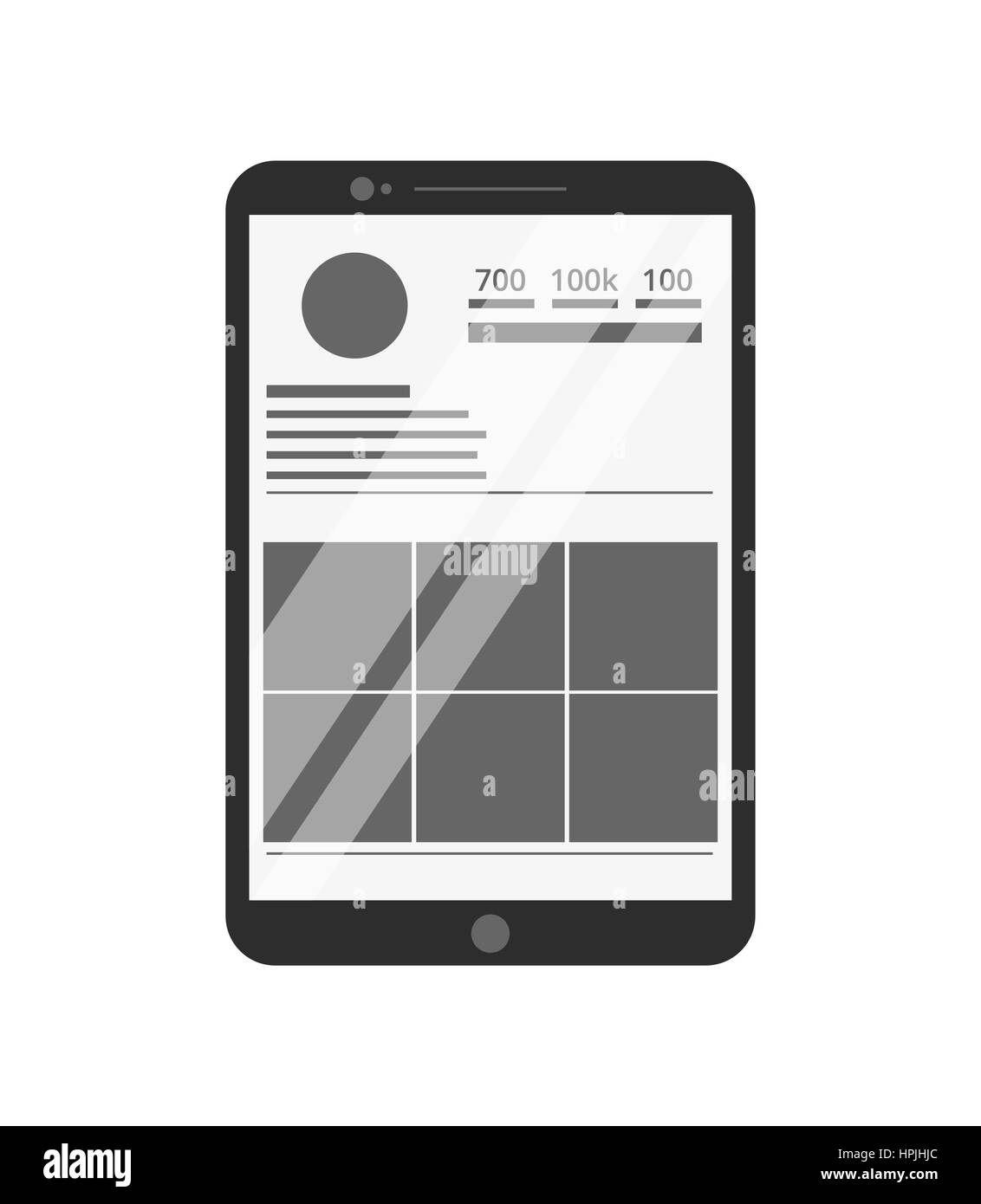 Social media sullo smartphone Illustrazione Vettoriale